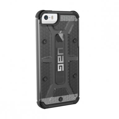 Urban Armor Gear Scout - удароустойчив хибриден кейс за iPhone 5, iPhone 5S, iPhone SE (черен-прозрачен)