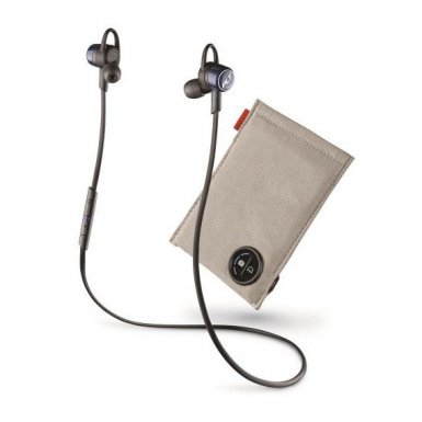 Plantronics BackBeat Go 3 Case Version - безжична слушалка с калъф за зареждане за смартфони с Bluetooth (черен-син)