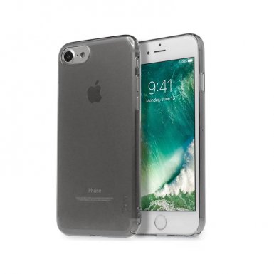 Torrii Healer Case - самовъзстановяващ се поликарбонатов кейс и калено стъкло за iPhone 8, iPhone 7 (черен-прозрачен)