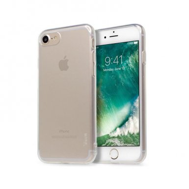 Torrii BonJelly Case - силиконов (TPU) калъф и калено стъкло за iPhone 8, iPhone 7 (прозрачен)