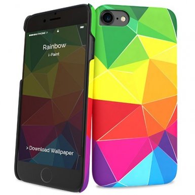 iPaint Rainbow HC Case - дизайнерски поликарбонатов кейс за iPhone 8, iPhone 7