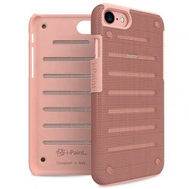 iPaint Pink MC Case - метален кейс за iPhone 8, iPhone 7 (розов)