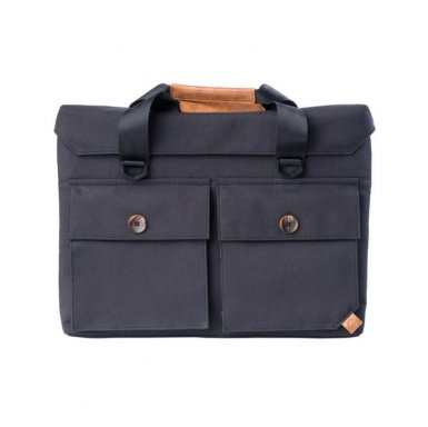 PKG Wingman Briefcase 15 - водоустойчива чанта с дръжки и презрамка за MacBook Pro 15 и лаптопи до 15.4 инча (черна)