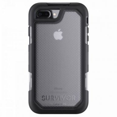 Griffin Survivor Summit Case - защита от най-висок клас за iPhone 8 Plus, iPhone 7 Plus (черен-прозрачен)