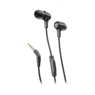 JBL E15 In-ear headphones - слушалки с микрофон и управление на звука за iPhone, iPod и iPad и мобилни устройства (черен)