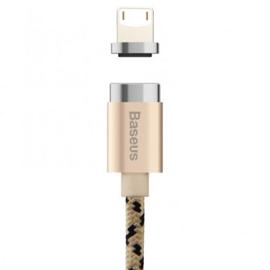 Baseus Magnetic Cable - кабел с магнитен конектор за Apple продукти с Lightning (златист)