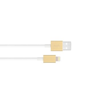 Moshi Lightning to USB Cable - USB кабел за iPhone X, iPhone 8, iPhone 7, iPad, iPod с Lightning (100 см) (златист)