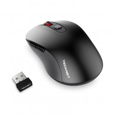 TeckNet M001 Black 2.4G Mini Wireless Mouse - ергономична безжична мишка (за Mac и PC) (черна)