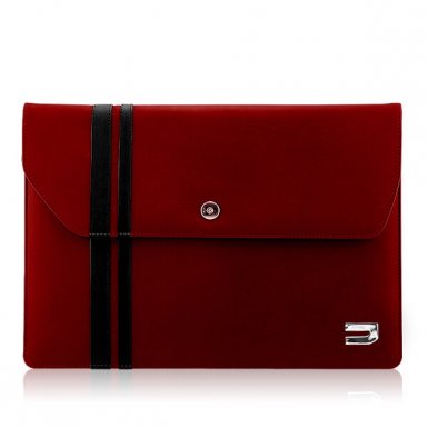 Urbano Leather Envelope Case - кожен калъф (естествена кожа) за MacBook Air 13 и лаптопи до 13 ин. (червен)