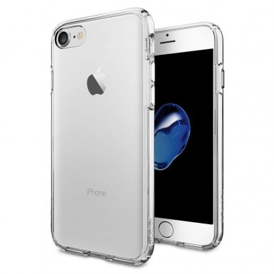 Spigen Ultra Hybrid Case - хибриден кейс с висока степен на защита за iPhone 8, iPhone 7 (прозрачен)