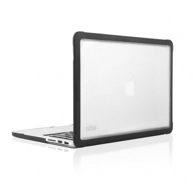 STM Dux Rugged Case - удароустойчив хибриден кейс за Apple MacBook Pro Retina 13 (черен-прозрачен)