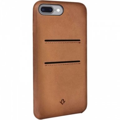 TwelveSouth Relaxed Wallet Leather Clip - кожен (естествена кожа) кейс за iPhone 8 Plus, iPhone 7 Plus (кафяв)