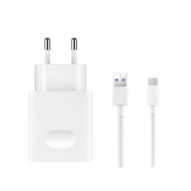Huawei Super Fast Charger AP81 4.5A incl. USB-C Cable - захранване и USB-C кабел за устройства с USB-C стандарт (бял) (retail)
