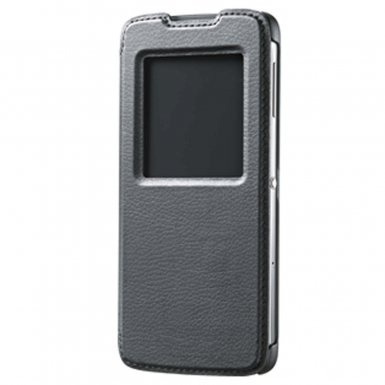 BlackBerry Smart Flip Cover ACC-63008-001 - оригинален флип кожен кейс за Blackberry DTEK50 (черен)
