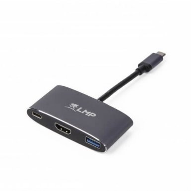 LMP USB-C Multiport Adapter HDMI & USB 3.0 - адаптер за свързване от USB-C към HDMI 4K, USB-C, USB-A (тъмносив)