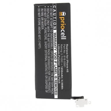 PriocelliPhone 4S Battery - резервна батерия за iPhone 4S (3.7V 1450mAh) 