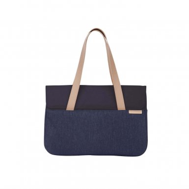 STM Grace Deluxe Laptop Sleeve - дизайнерска чанта с дръжки за MacBook Pro Retina 13 и преносими компютри до 13 инча (тъмносин)