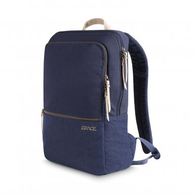 STM Grace Backpack - елегантна и стилна раница за MacBook Pro 15 и лаптопи до 15 инча (тъмносин)