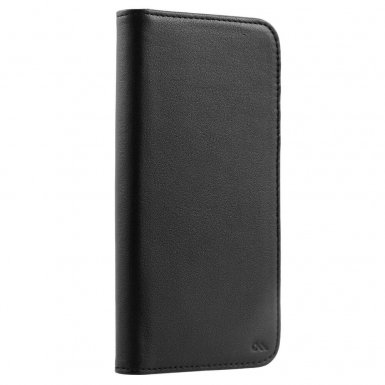 CaseMate Wallet Folio - кожен калъф (естествена кожа), тип портфейл за Samsung Galaxy S8 (черен)