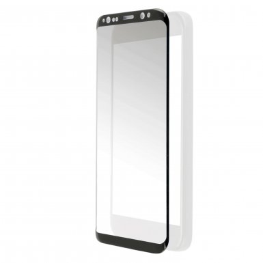 4smarts Second Glass Curved 2.5D - калено стъклено защитно покритие с извити ръбове за целия дисплея на Samsung Galaxy S8 Plus (черен-прозрачен)