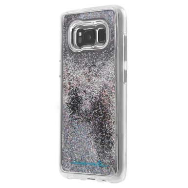 CaseMate Waterfall Case - дизайнерски кейс с висока защита за Samsung Galaxy S8 (сребрист)