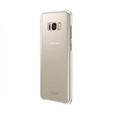 Samsung Clear Cover Case EF-QG955CFEGWW - оригинален TPU кейс за Samsung Galaxy S8 Plus (прозрачен-златист) 