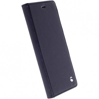 Krusell Malmo 4 Card FolioCase - кожен калъф, тип портфейл и поставка за Huawei P10 (черен)
