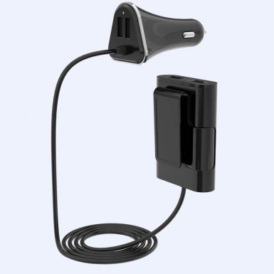 Devia iBox Car Hub USB Charger 6.8A - зарядно за кола (6.8A) с 4xUSB порта за мобилни устройства (черен)