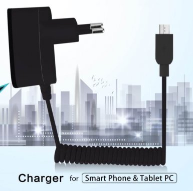 Devia Cable Charger MicroUSB - захранване за ел. мрежа с вграден кабел с microUSB 