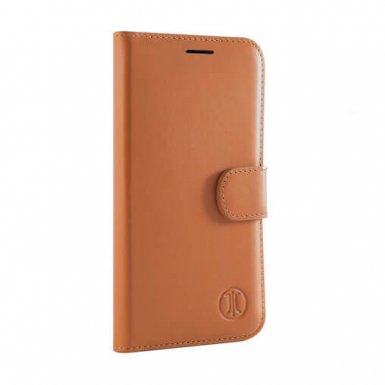 JT Berlin LeatherBook Style Case - хоризонтален кожен (естествена кожа) калъф тип портфейл за Samsung Galaxy A3 (2017)(кафяв)