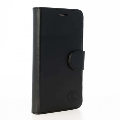 JT Berlin LeatherBook Style Case - хоризонтален кожен (естествена кожа) калъф тип портфейл за Samsung Galaxy A3 (2017)(черен)