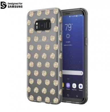 Incipio Classic Case Design Series - дизайнерски удароустойчив TPU кейс за Samsung Galaxy S8 Plus (прозрачен-златист)