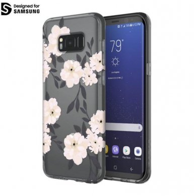 Incipio Classic Case Design Series - дизайнерски удароустойчив TPU кейс за Samsung Galaxy S8 Plus (сив-розов)