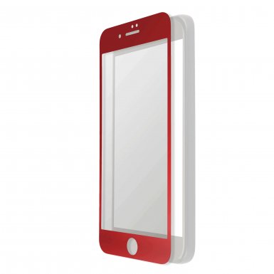 4smarts Second Glass Curved 2.5D - калено стъклено защитно покритие с извити ръбове за целия дисплея на iPhone 8 Plus, iPhone 7 Plus (червен)