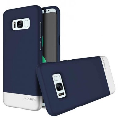 Prodigee Accent Case - поликарбонатов слайдер кейс за Samsung Galaxy S8 (син-сребрист)
