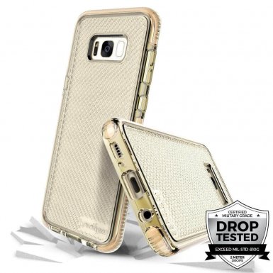 Prodigee Safetee Case - хибриден кейс с висока степен на защита за Samsung Galaxy S8 Plus (златист)