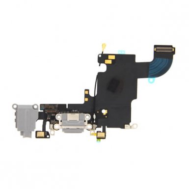Apple System Connector and Flex Cable - оригинален лентов кабел с Lightning конектор, аудио жак и долен микрофон за iPhone 6S (бял)