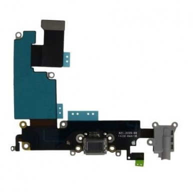 Apple iPhone 6S Plus System Connector and Flex Cable - оригинален лентов кабел с Lightning конектора, аудио жака и долния микрофон за iPhone 6S Plus (бял)