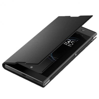 Sony Style Cover SCSG40 - кожен кейс и поставка за Sony Xperia XA1 Ultra (черен) 