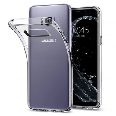 Spigen Liquid Crystal Case - тънък качествен термополиуретанов кейс за Samsung Galaxy S8 (прозрачен) 