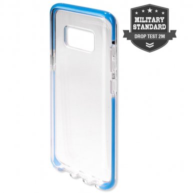 4smarts Soft Cover Airy Shield - хибриден удароустойчив кейс за iPhone 7, iPhone 8 (син-прозрачен)