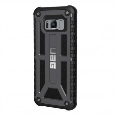 Urban Armor Gear Monarch Graphite - удароустойчив хибриден кейс за Samsung Galaxy S8 (черен)