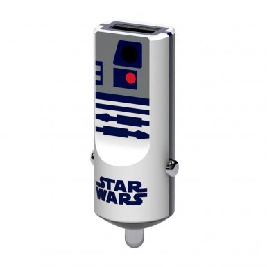 USB Tribe Star Wars R2D2 USB Car Charger - зарядно за кола с 2.4A USB изход за мобилни устройства (бял)