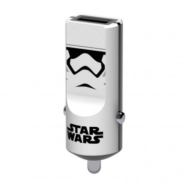 USB Tribe Star Wars Stormtrooper USB Car Charger - зарядно за кола с 2.4A USB изход за мобилни устройства (бял)