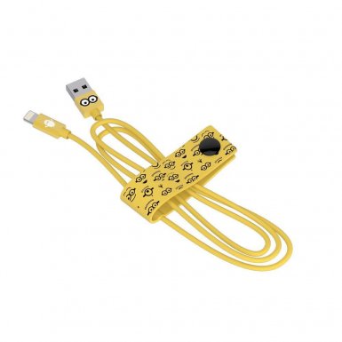USB Tribe Minions Tom Lightning Cable - сертифициран Lightning кабел за iPhone, iPad и iPod с Lightning  (120 см) 