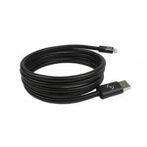 Fuse Chicken Titan Black Plus - стоманен Lightning кабел за iPhone, iPad, iPod с Lightning порт (1.5 метра)
