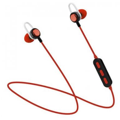Platinet In-Ear Sport Bluetooth 4.2 Headset PM1068 - безжични спортни блутут слушалки за мобилни устройства (черен-червен)