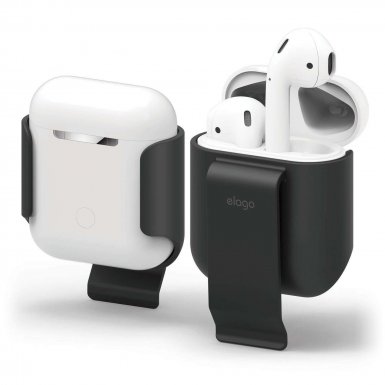 Elago Airpods Carrying Clip - полимерна щипка за оригиналния калъф на Apple Airpods (черен)