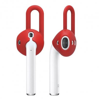 Elago Airpods EarPads - антибактериални силиконови калъфчета за Apple Airpods (червен) (4 броя)