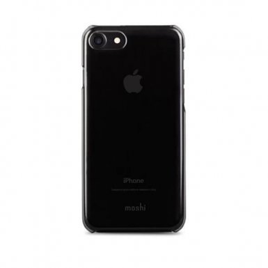 Moshi XT Case - тънък поликарбонатов кейс за iPhone 8, iPhone 7 (черен-прозрачен)